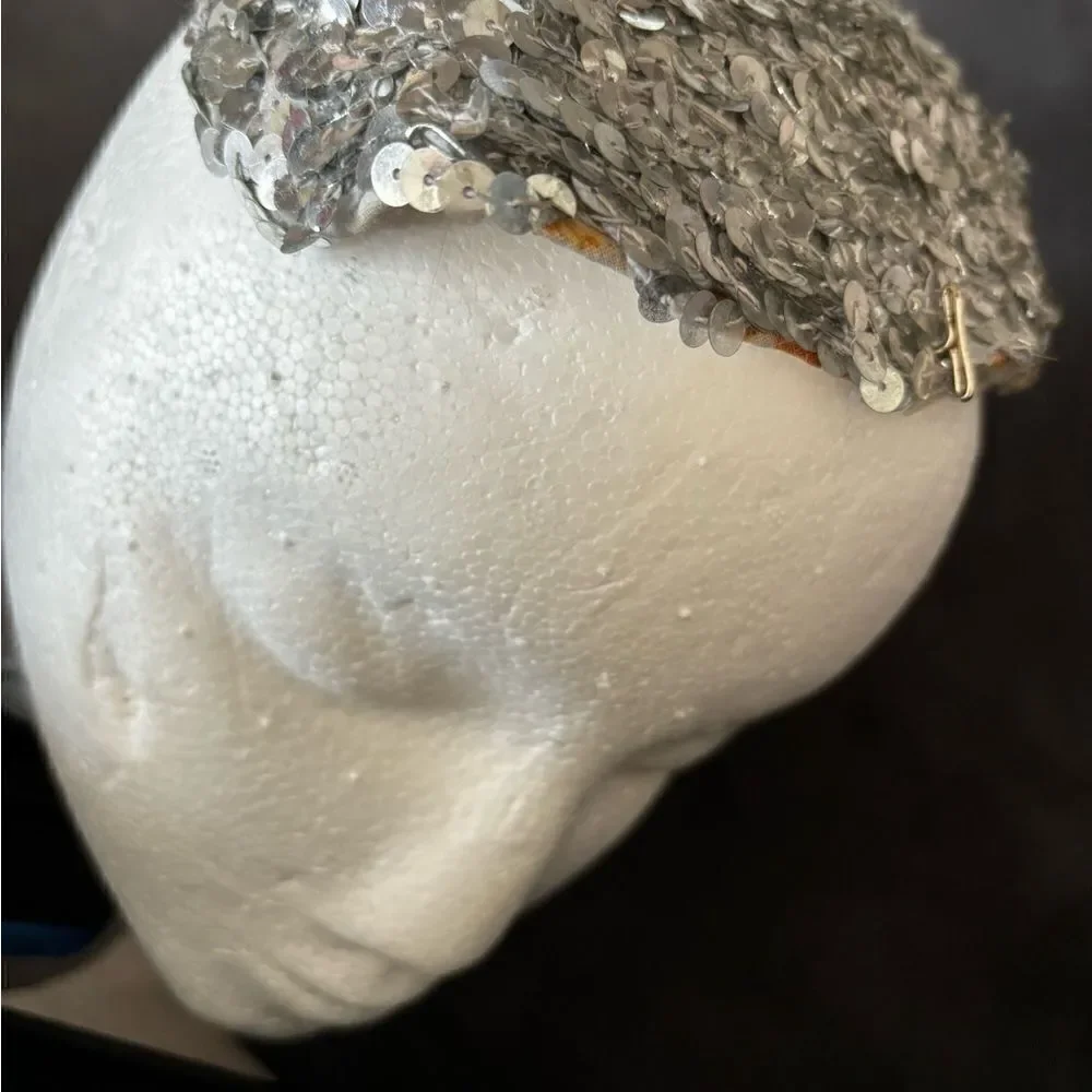 Headband sequin headpiece Hat kippah bullcap koppel brimless cap y2k beanie